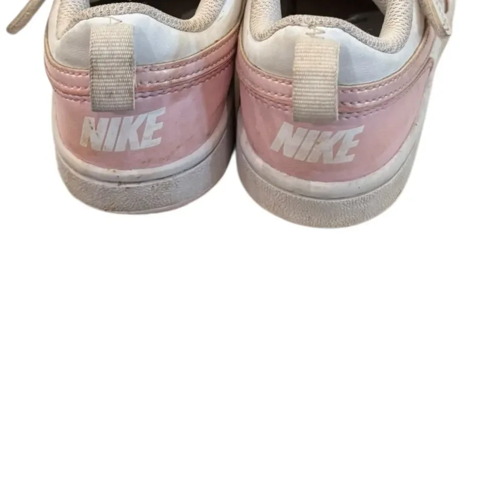 Nike Kids Preschool Court Borough Low Recraft Pink White Shoes Sneakers 13C